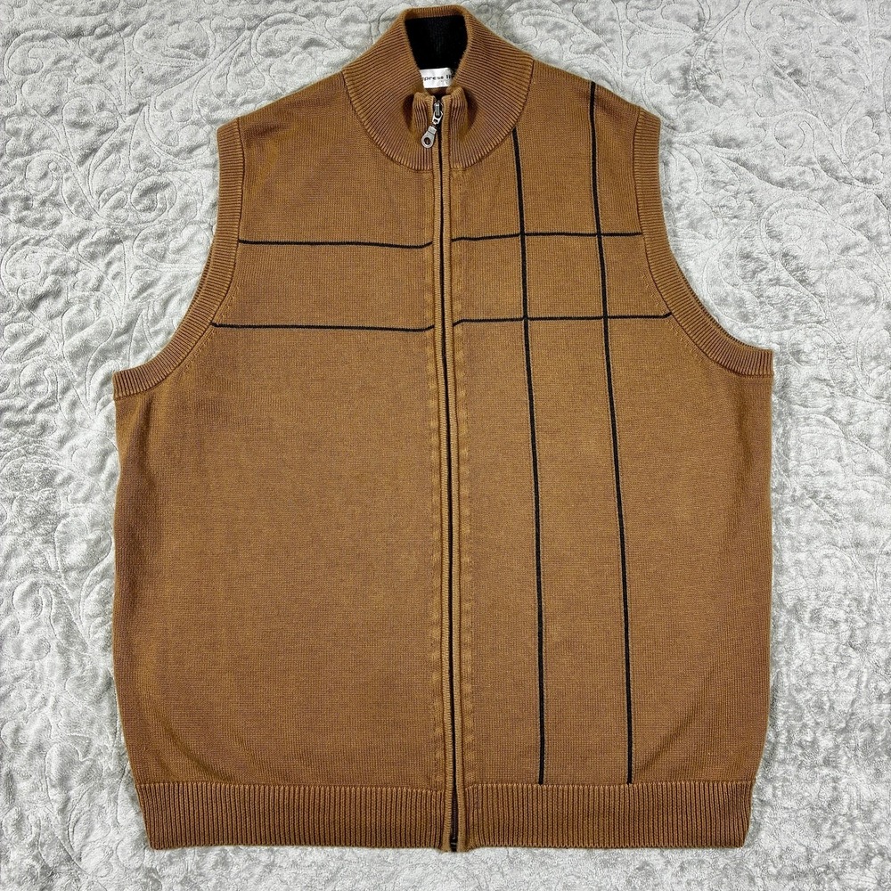 Cyprus Links 90s Golf Sweater Vest XL Chocolate Brown Fisherman Grandpa Indie